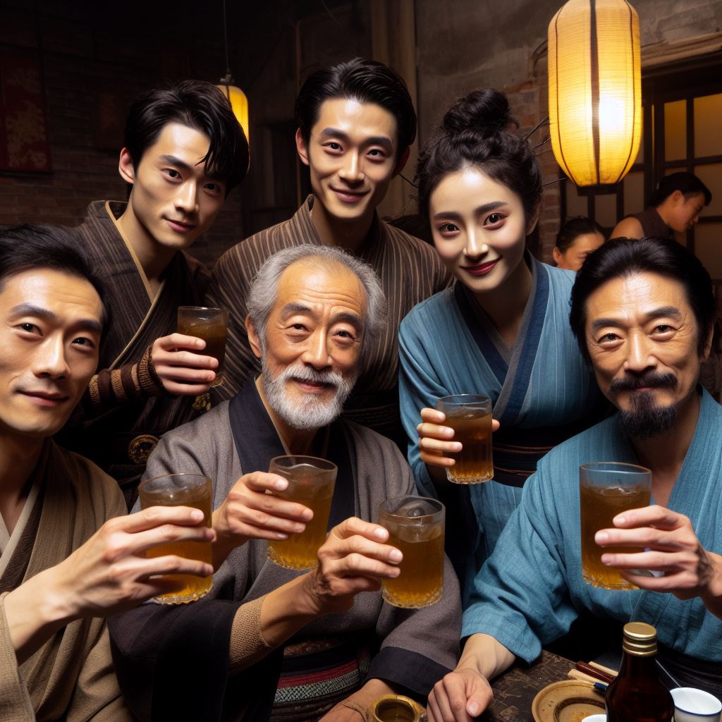 연극 끝나고 복장그대로 회식하는 배우들, 한국.jpg