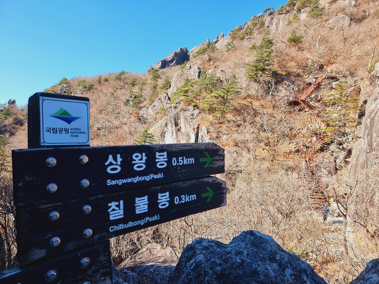 11 정상까지 0.5km가 남았다는 이정표가 보이지만 산에서의 500m는 결코 가까운 거리가 아니다..jpg