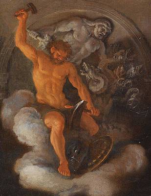 vulcan-at-his-forge-behind-him-a-bas-relief-of-hercules-fighting-the-hydra-filippo-lauri.jpg