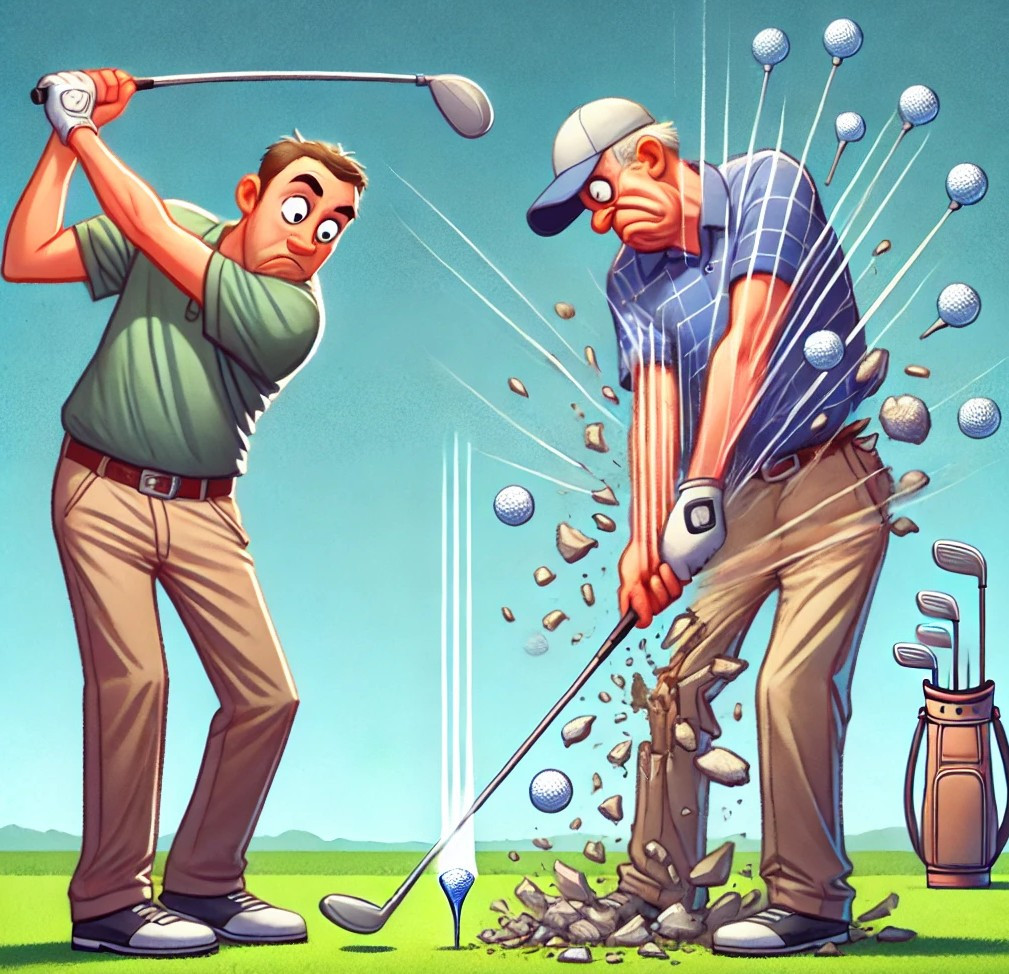 팔로만 치는 골프.jpg