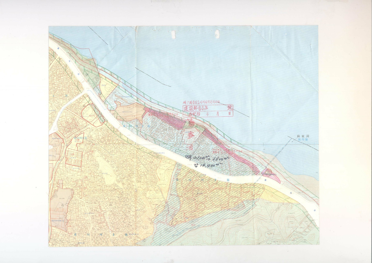 1985년 동작구 흑석동 16-16 일대의 한강제2근린공원의 도면_서울기록원.jpg