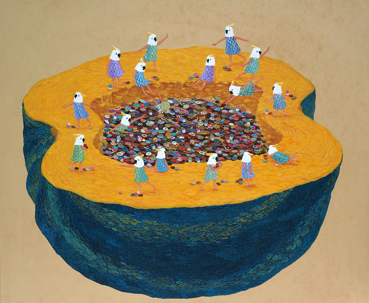 so sweet pumpkin_60.6x72.7cm_acrylic_koreanpaper on canvas_2016.jpg