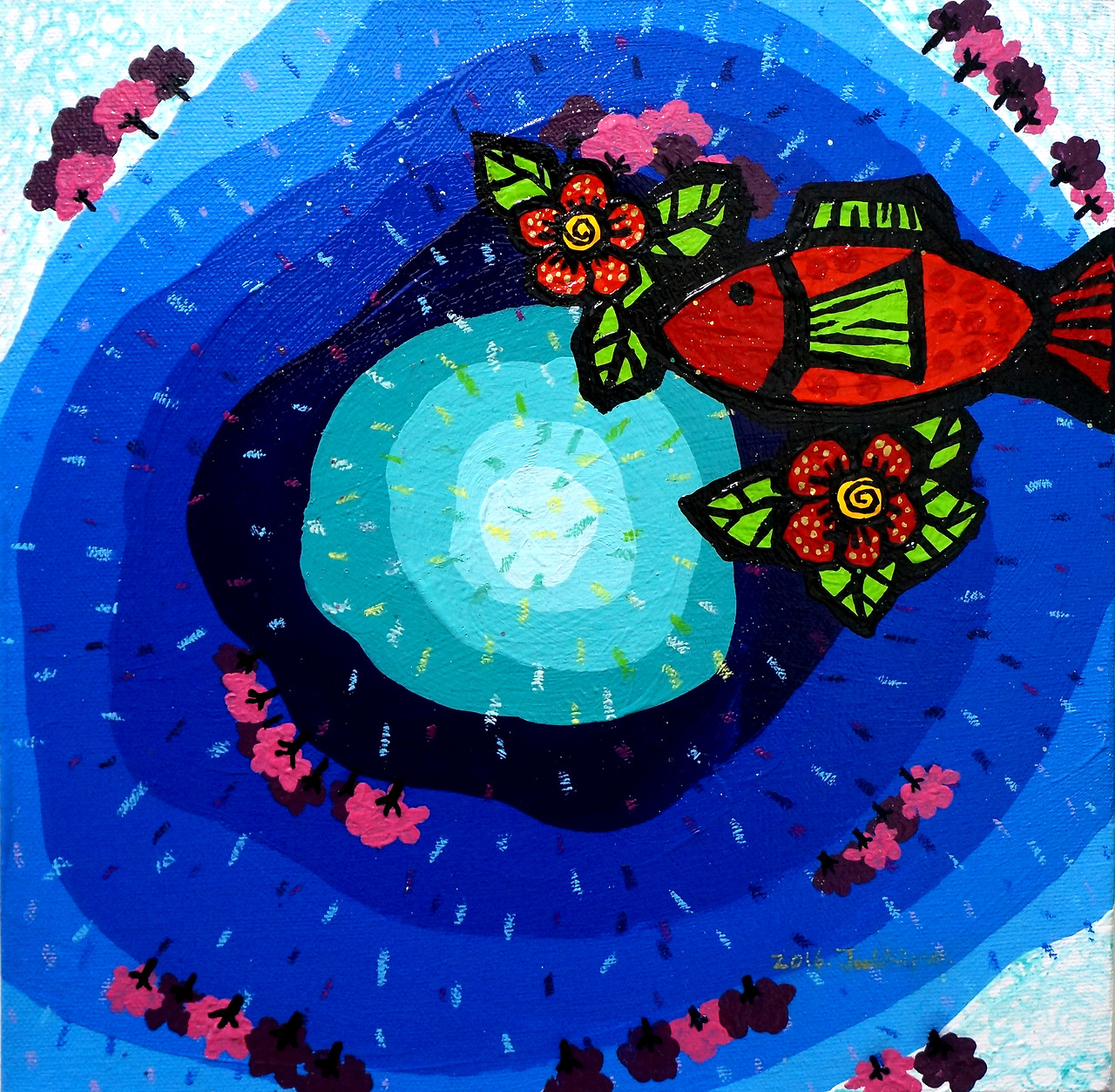 여행산수_休ver.Ⅱ ㅣ 25x25cm ㅣ mixed media on canvas ㅣ 2016.jpg