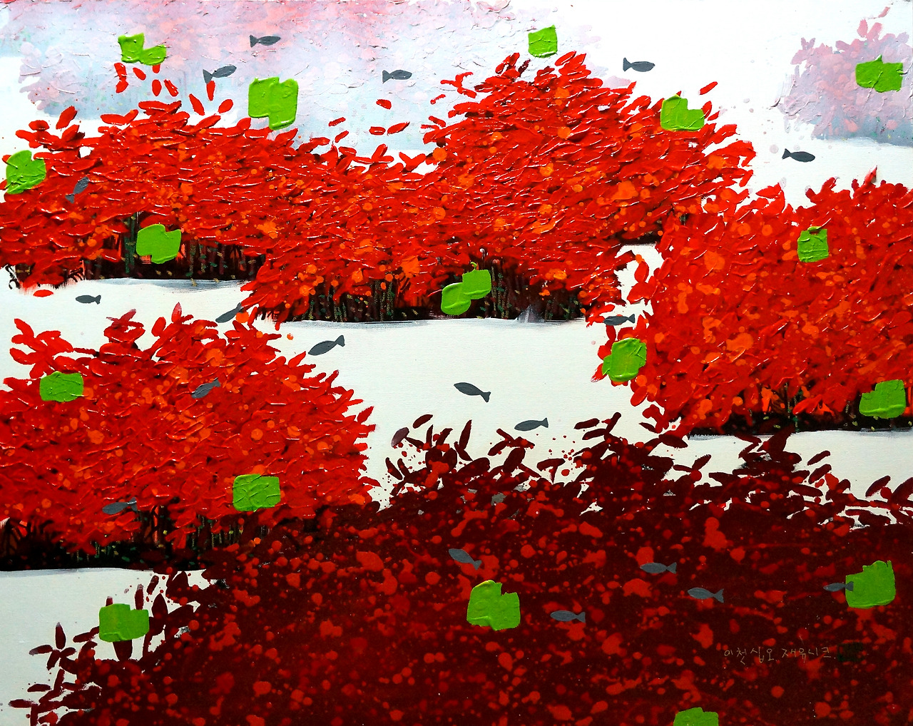 여행산수_休ver.Ⅰ-oriental ink, mixed media on fabric-72.7x90.9cm-2015.jpg