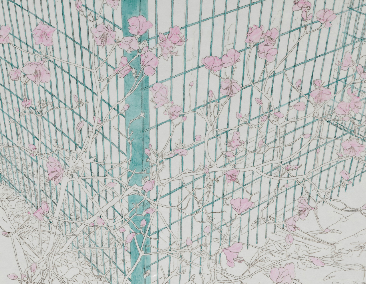 6 단서 4-1_진달래  27.5 x 35.0cm 종이에 아크릴 및 수성미디움 2015.jpg