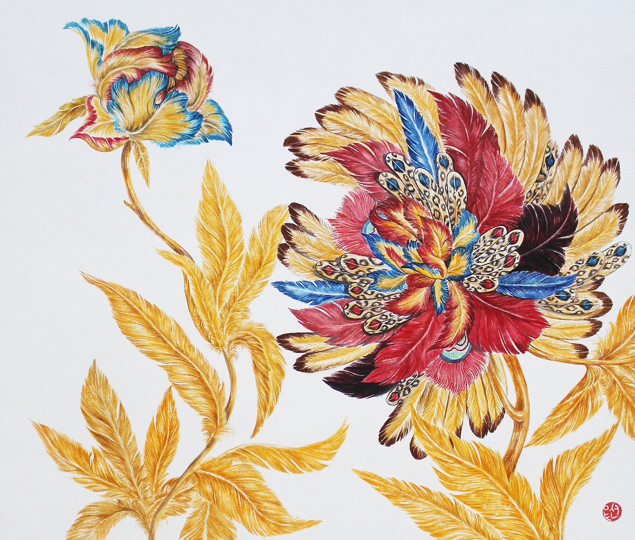 9.이선경-거짓말꽃_3.53x45.5cm.장지에 은분채색,2015.jpg