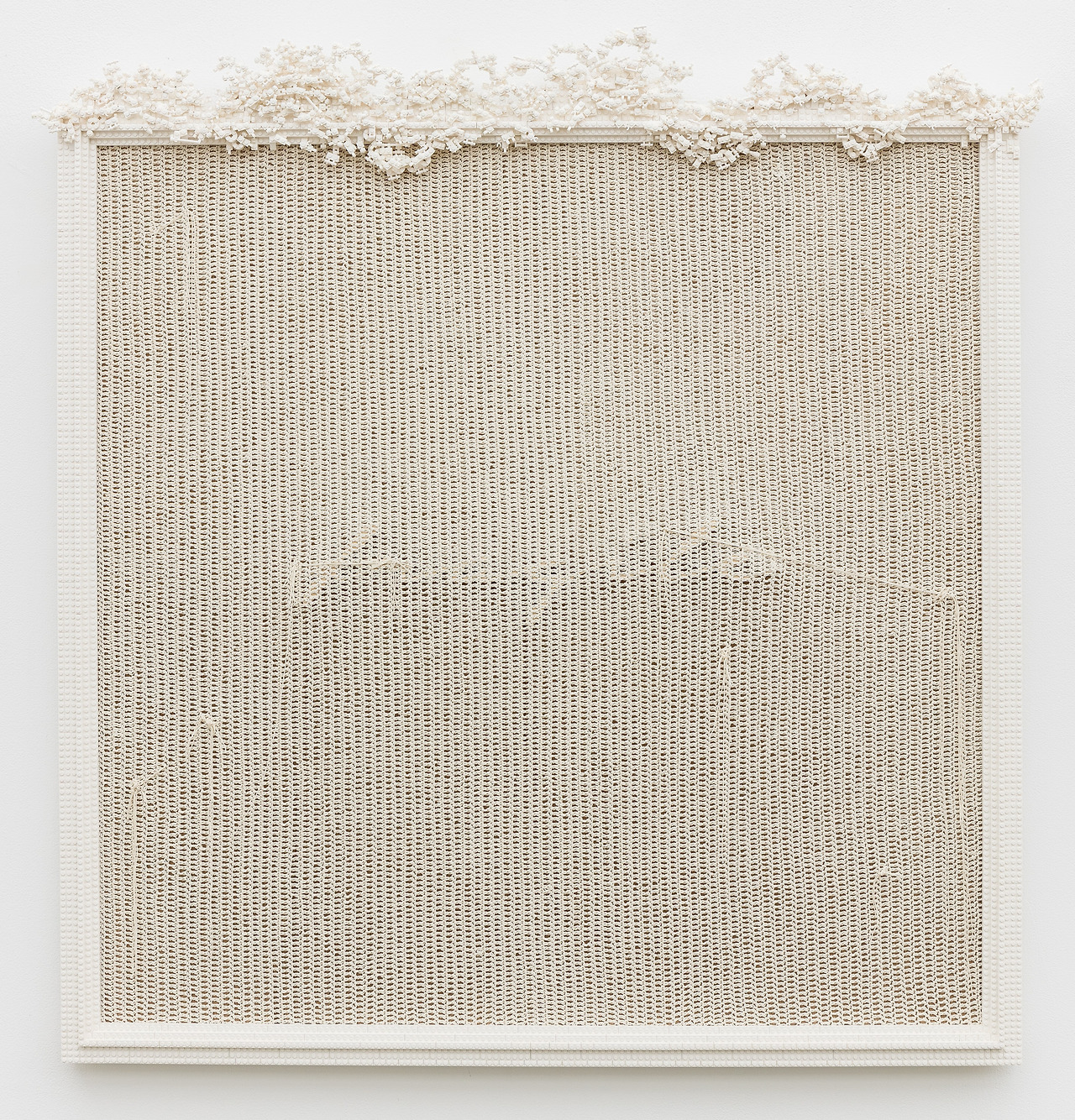 (025)Inner Fragments Series-Invisible Time (fragile) _ hand-knitting fabric and LEGO brick on wood _ 133 x 123 cm _ 2015 (5,000,000 KRW).jpg