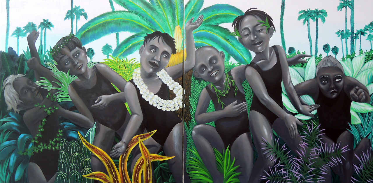 배정인_그들의 춤2_182.2x91.1cm_oil on canvas_2014.jpg