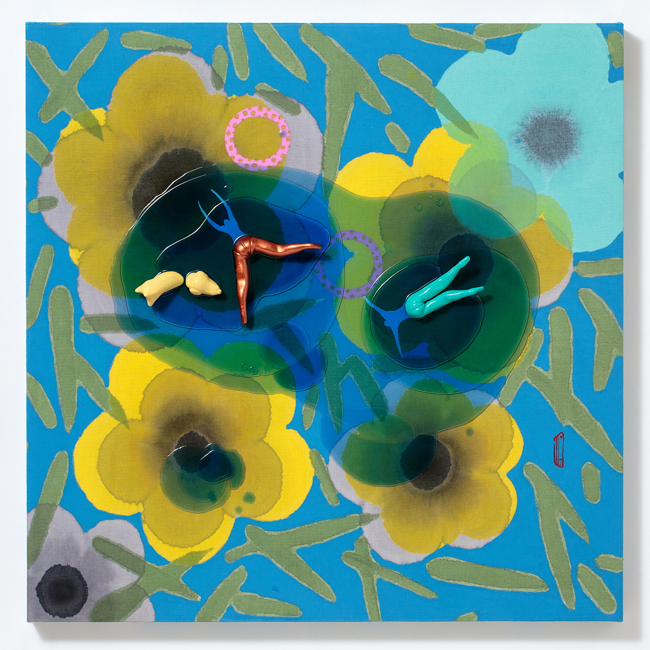 크기변환_태우, (Pool_lower 첨벙), Korean Ink & Acrylic on Canvas, Mixed media 60x60cm, 2015 (5).jpg