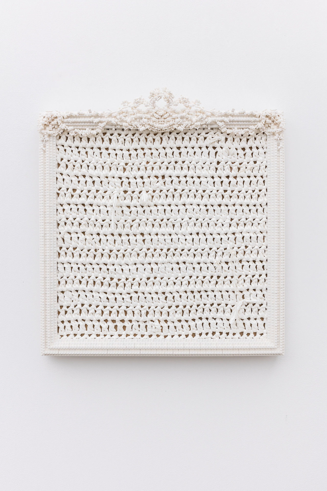 (027)Inner Fragments Series-Invisible Time _ hand-knitting fabric and LEGO brick on wood _ 80 x 72 cm _ 2015 (1,500,000 KRW).jpg