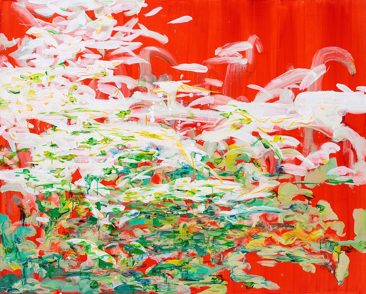 뒤로 오니 그냥 빈 곳이었다.  162x130cm, 캔버스위의 아크릴, 2015..jpg