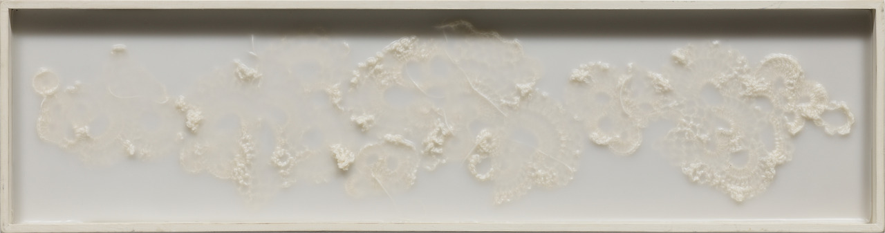 (020-2) Park Jin Hee_Inner Fragment_hand-knitting fabric, bees wax and paint on wood_20 x 75 cm_2013 (1,200,000 KRW).jpg