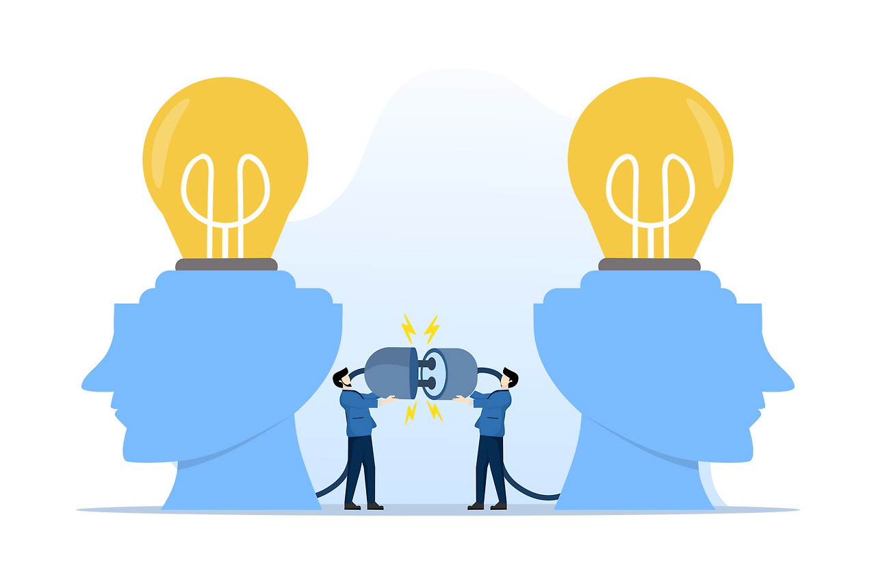 concept-of-communication-for-success-connecting-ideas-or-understanding-joint-problem-solving-cooperation-or-collaboration-businessman-connected-with-idea-bright-light-bulb-in-human-head-vector.jpg