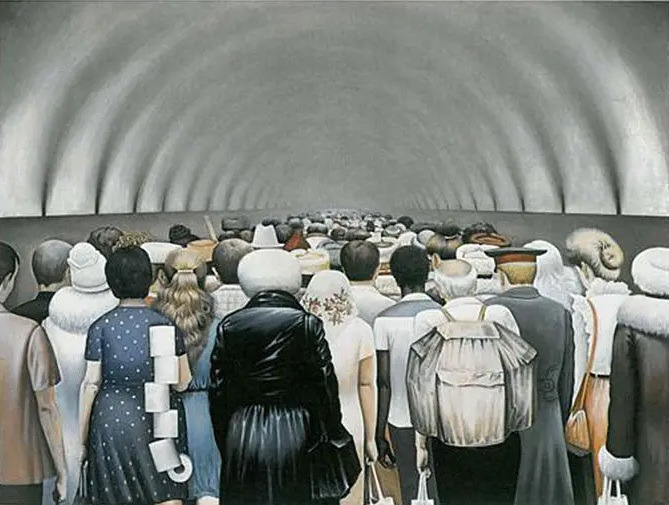 알렉세이 순두코프, 통로에서, 1984년(출처 artchive.ru).jpg