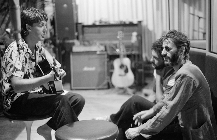 8. Paul and Ringo Starr at AIR Studios, Montserrat, 1981.jpg