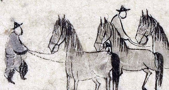 0억 화소로 본 탐라순력도 '공마봉진'에서는 말을 관리하고 있는 옛 제주인의 모습까지 세세히 보인다..jpg