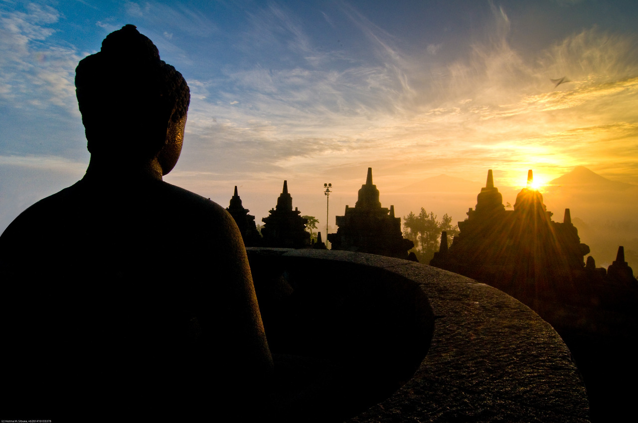 Borobudur Sunset, Middle Java.jpg