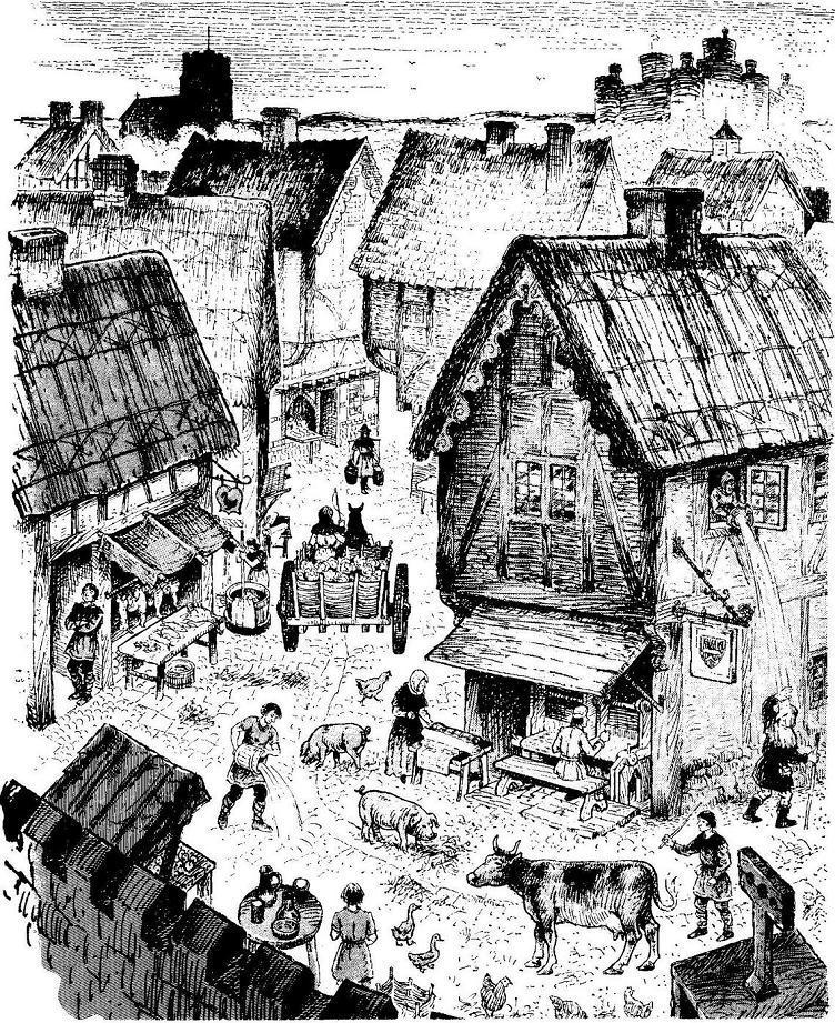 중세거리의 돼지.jpg