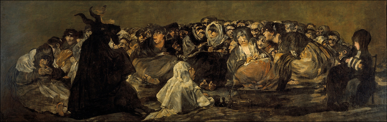 Witches' Sabbath or Aquelarre is one of 14 from the Black Paintings series..jpg