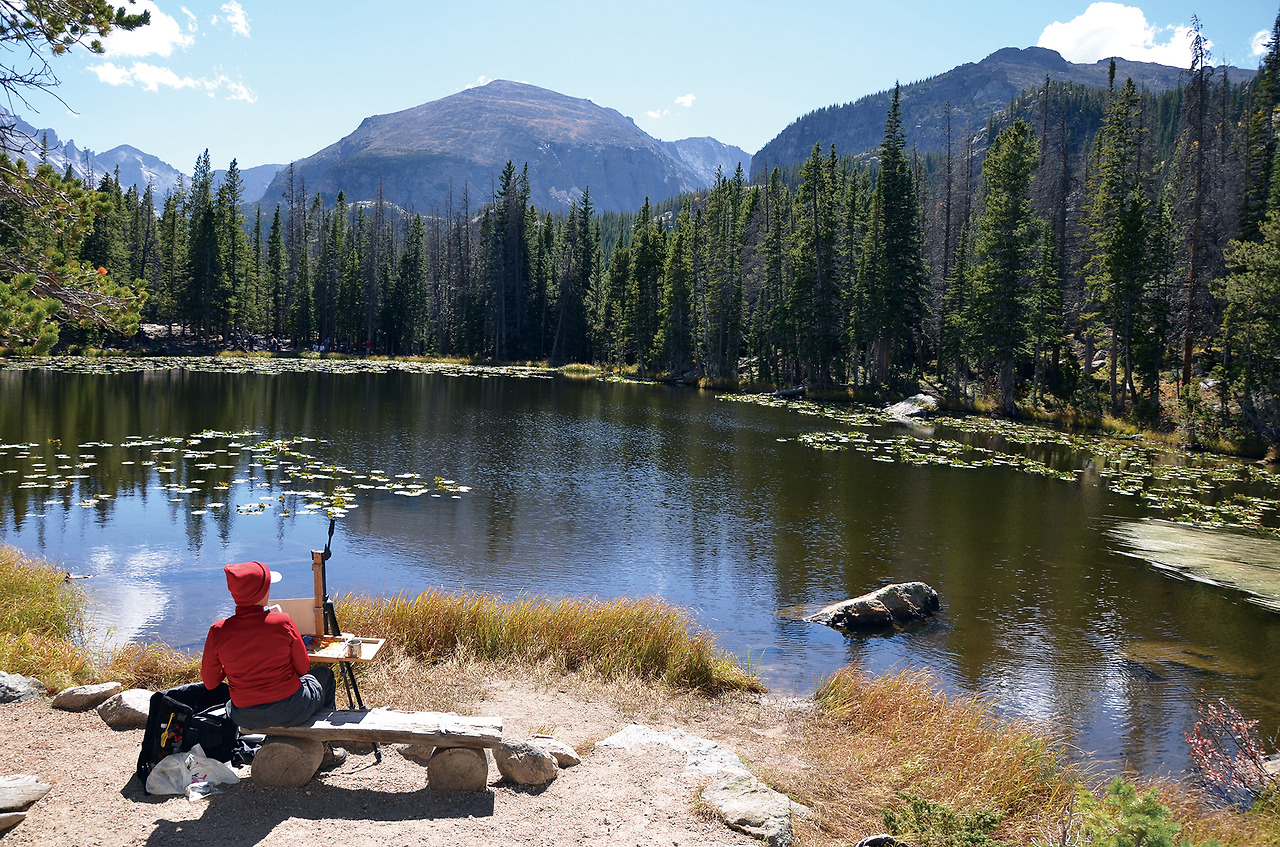 Painting-at-Nymph-Lake,-Rocky-Mountain-NP-ⓒ-Neil-S-Price.jpg