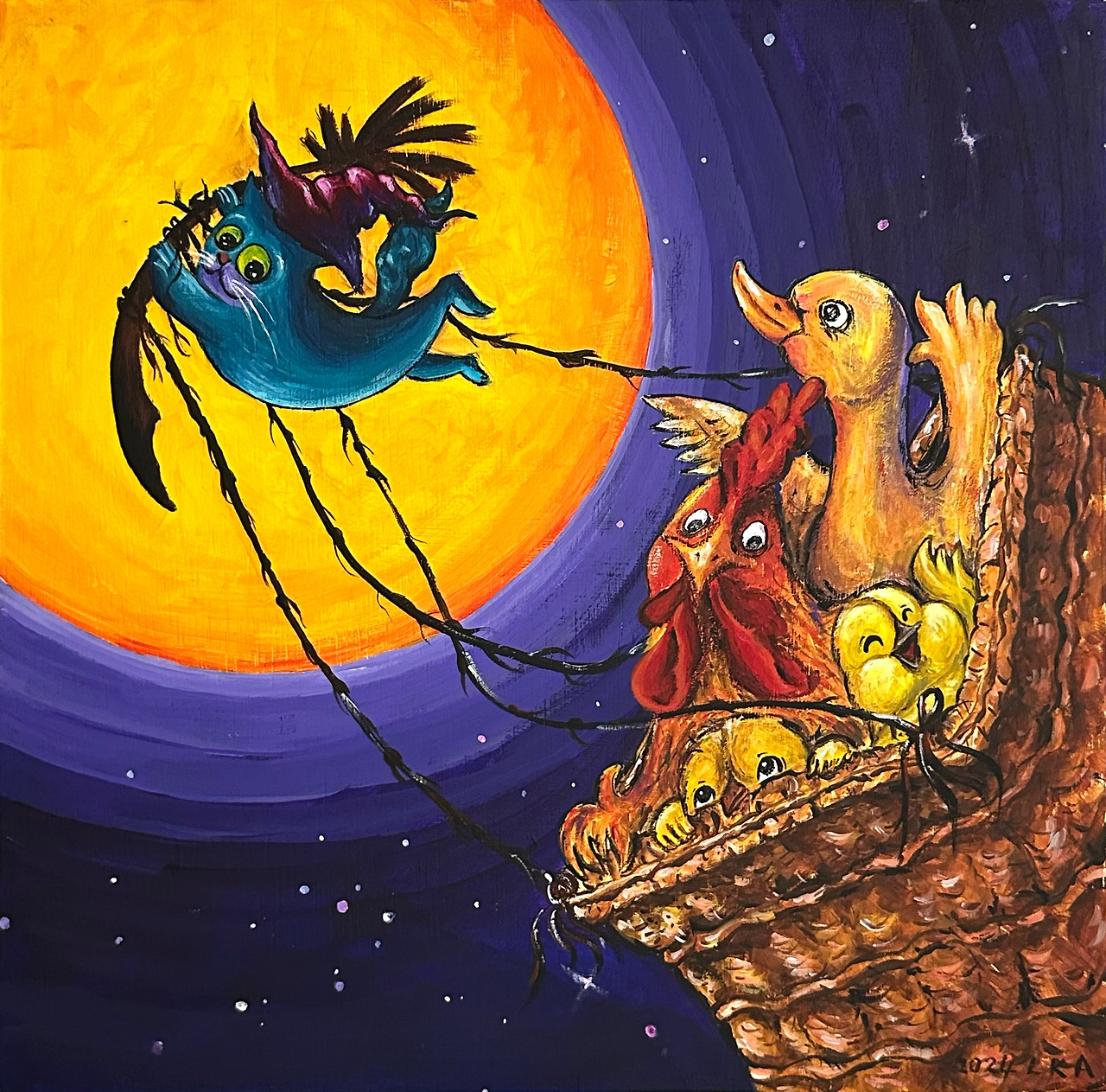 [이경아]달맞이_acrylic on wood panel_32cmx32cm_2024.jpg