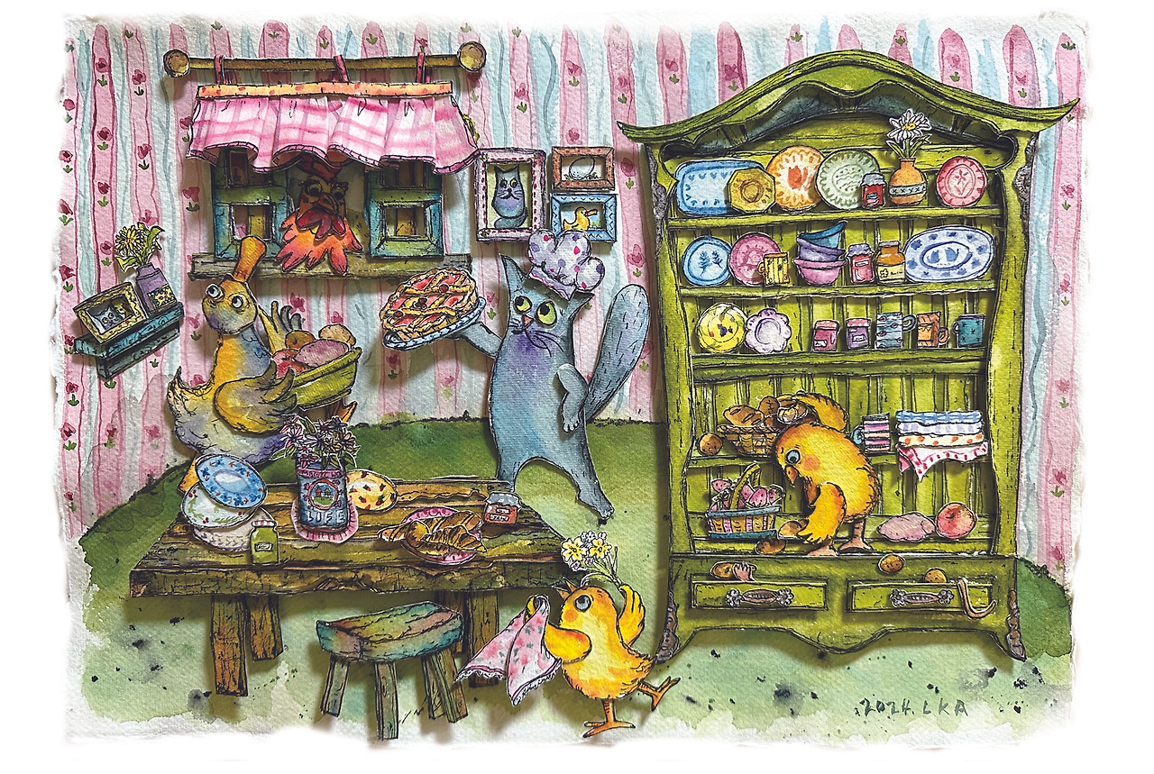 [이경아]봄잔치를하자_watercolor on Khadi paper_42cmx30cm_2024.jpg