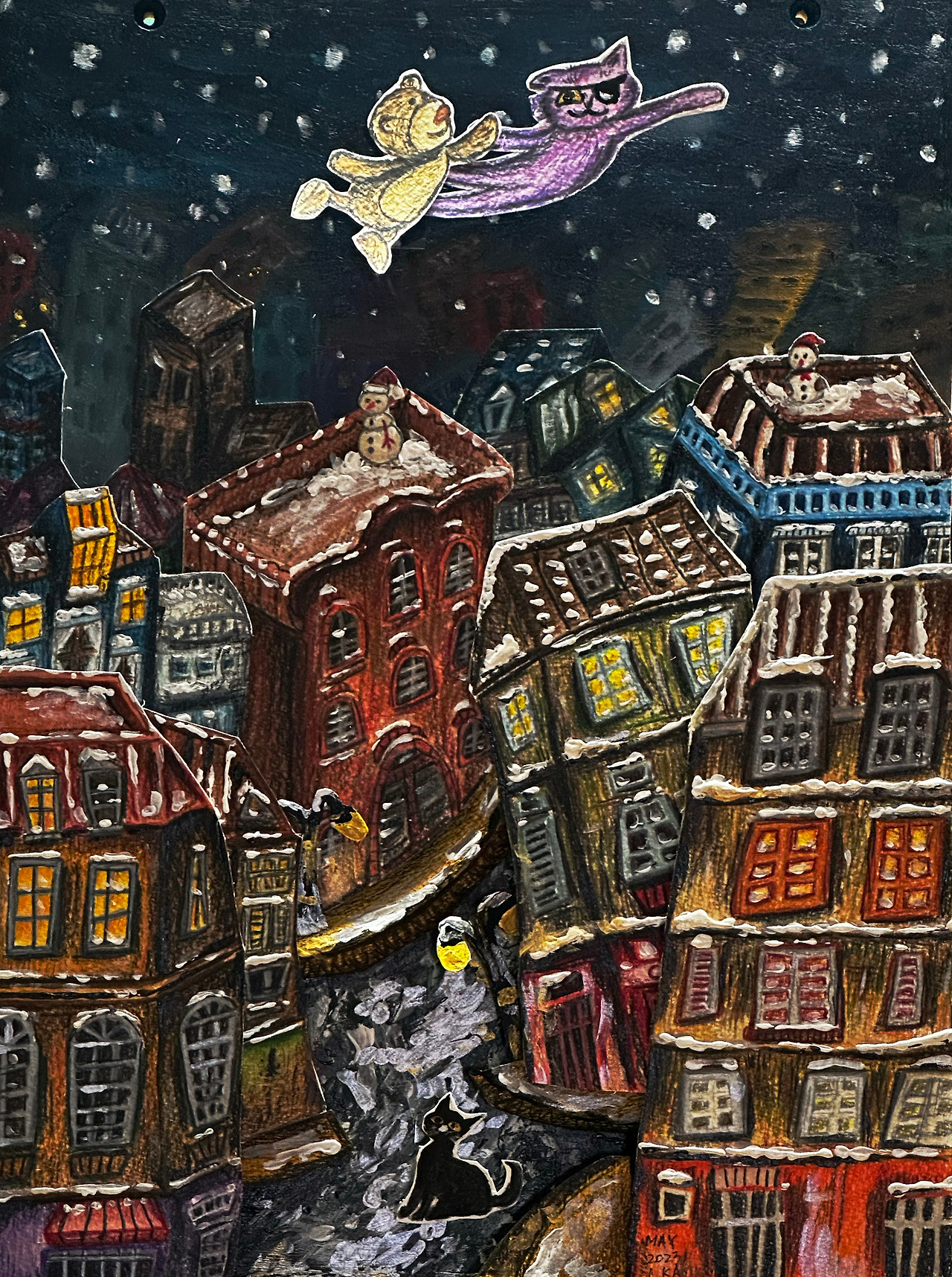 [이경아]기억의성으로_mixed midea on wood panel_24cmx34cm_2023.jpg