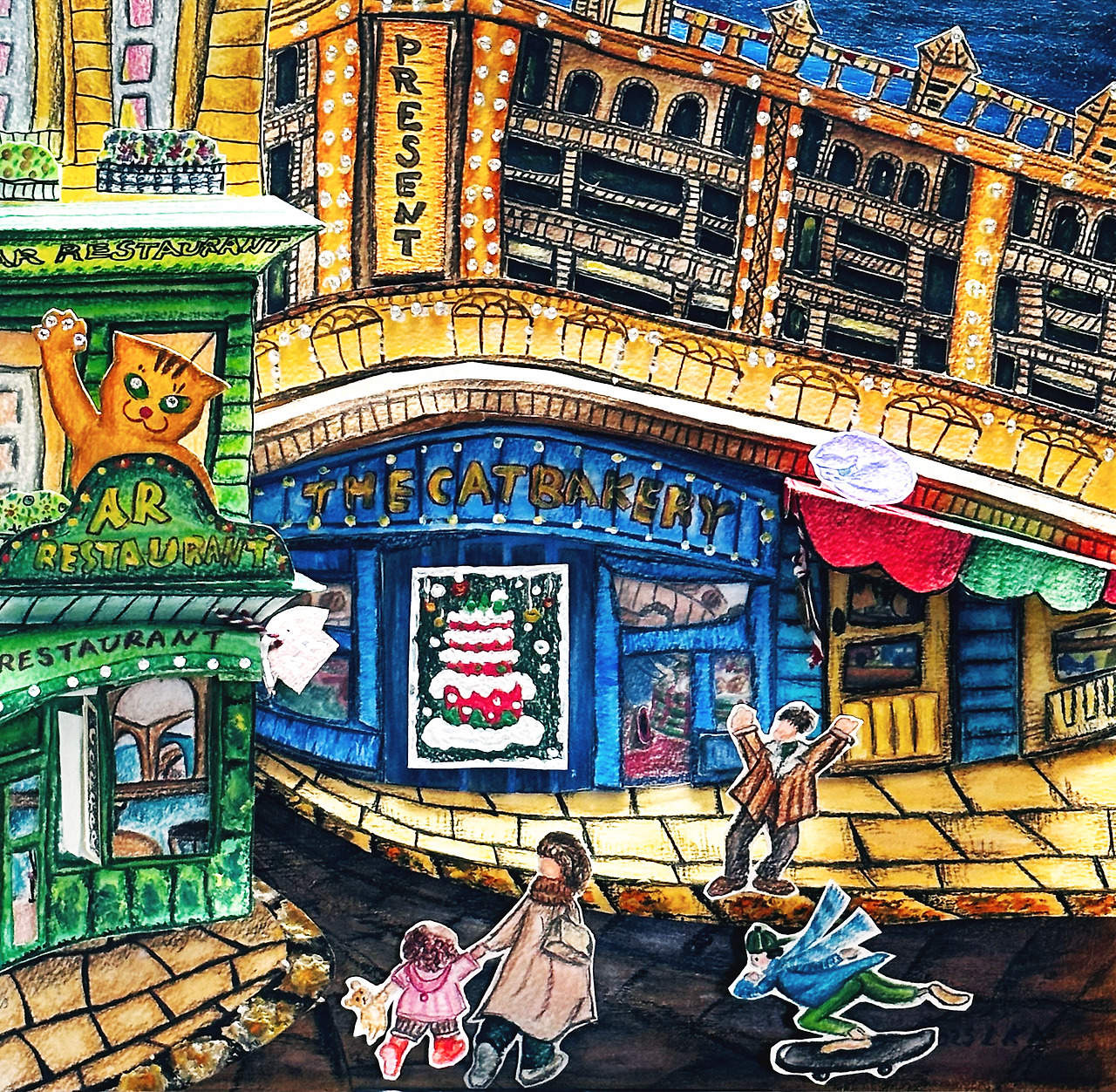 [이경아]그날밤그거리에서_mixed midea on wood panel_34cmx34cm_2023.jpg