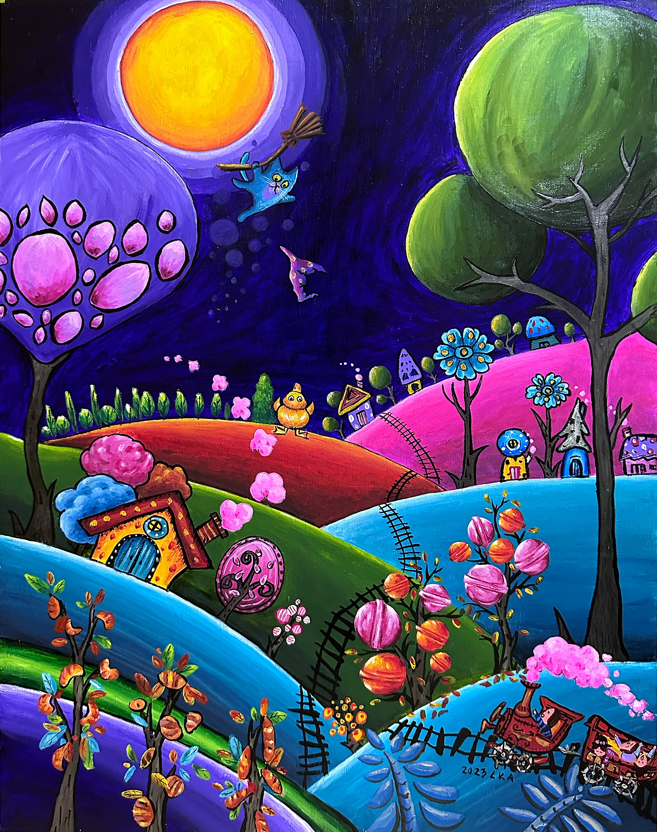 [이경아]첫비행(2)_mixed midea on wood panel_41cmx53cm_2023.jpg