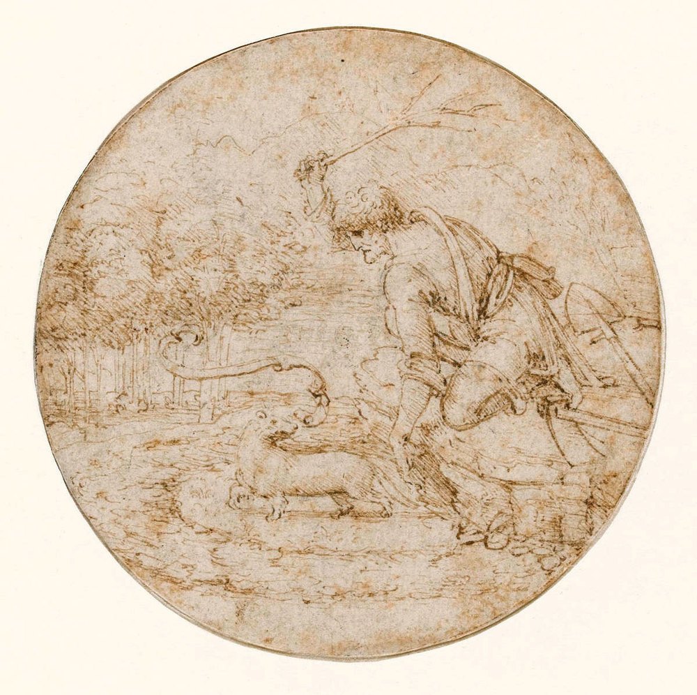 leonardo da vinci.allegory with ermine.1494.pen and ink.diam 91 mm.jpg
