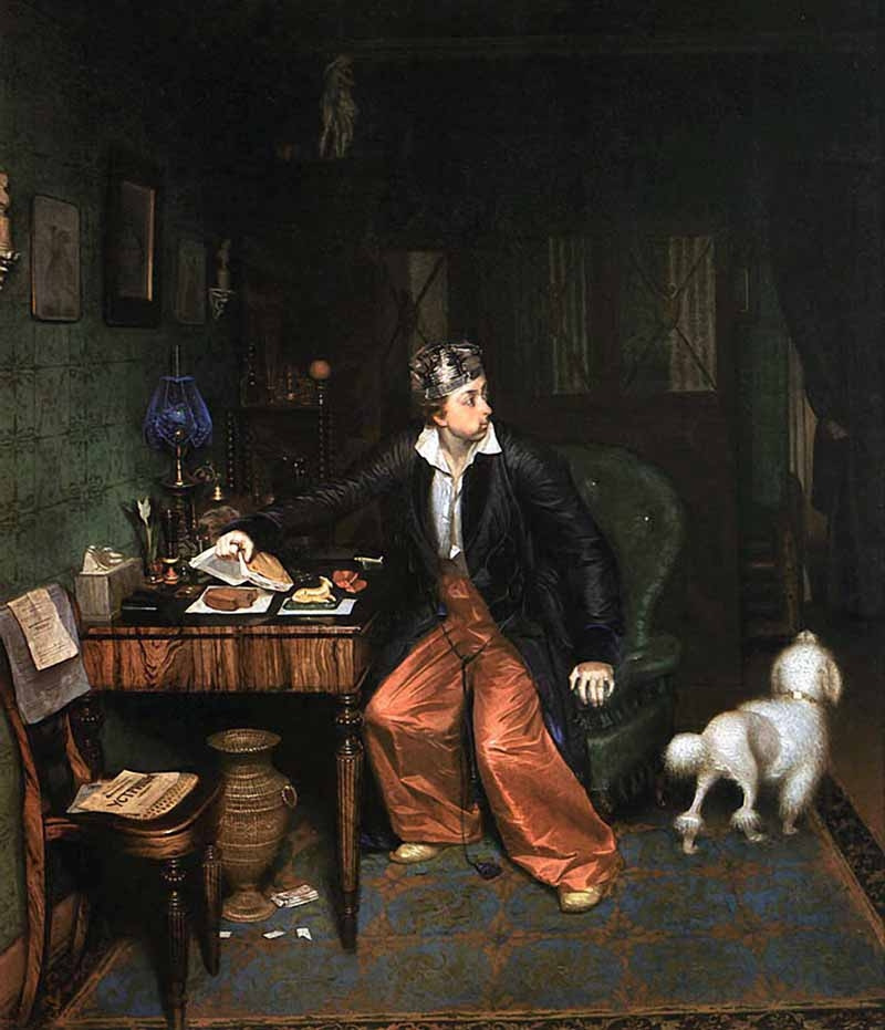 파벨 페도토프 귀족의 아침 식사 1849-1850년  캔버스에 유채 51x 42 트레챠코프 미술관.jpg