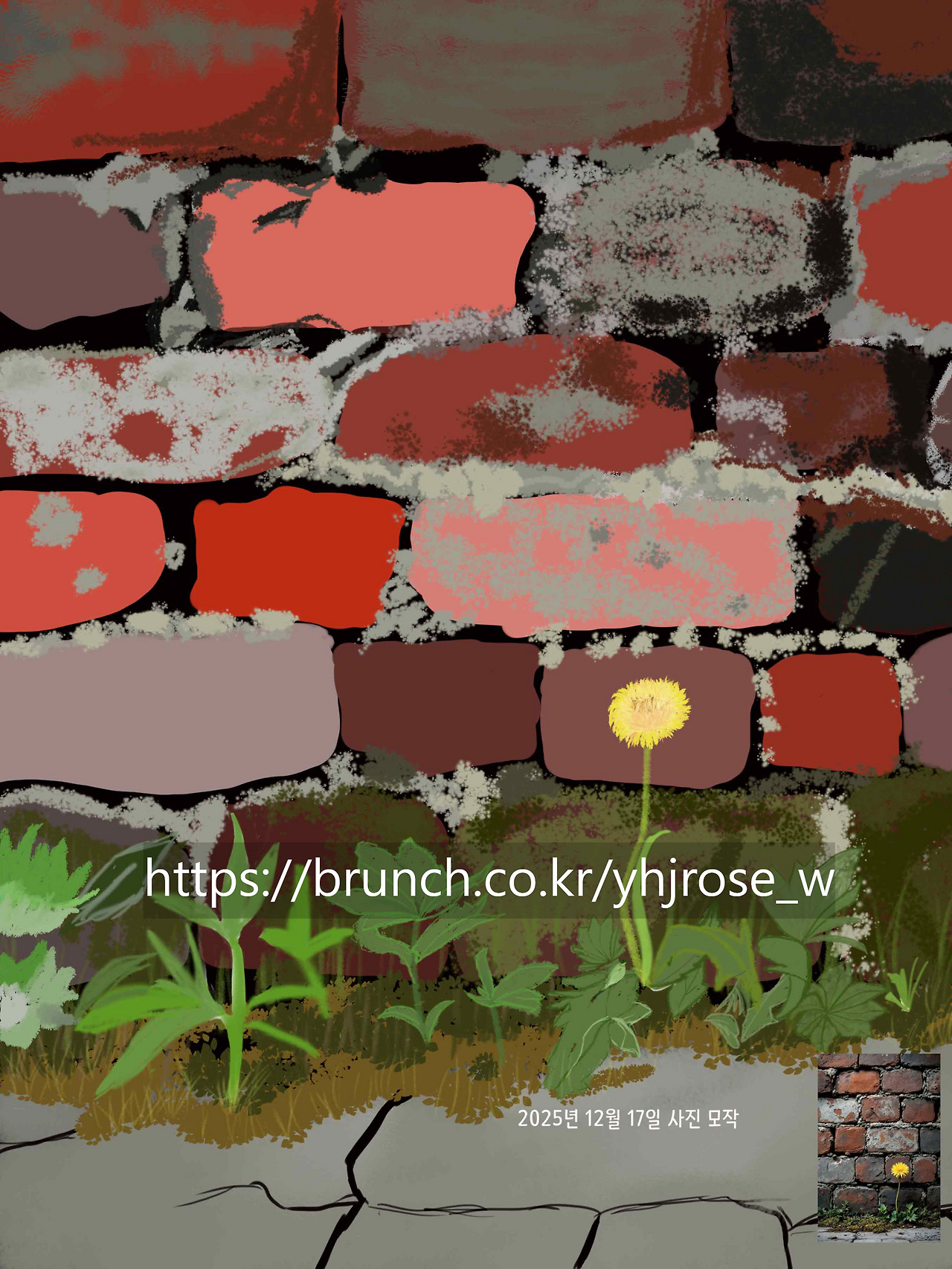 20251216_벽 틈에 핀 민들레_풍경그리기 3탄.jpg