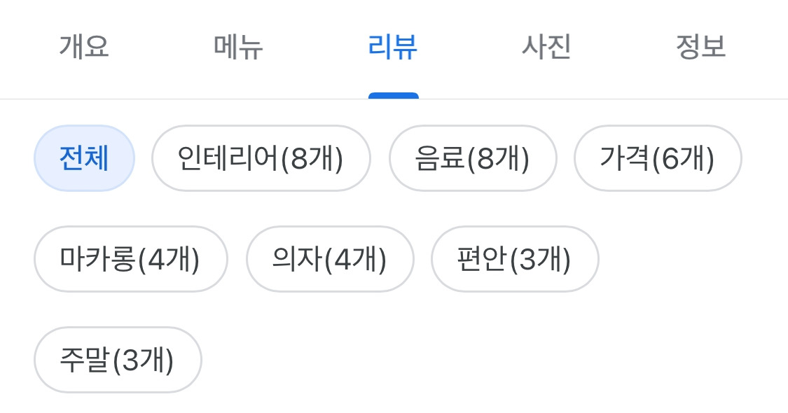 [월말세일] (사진 3) 구글맵 한 카페 리뷰 키워드 캡쳐.jpg