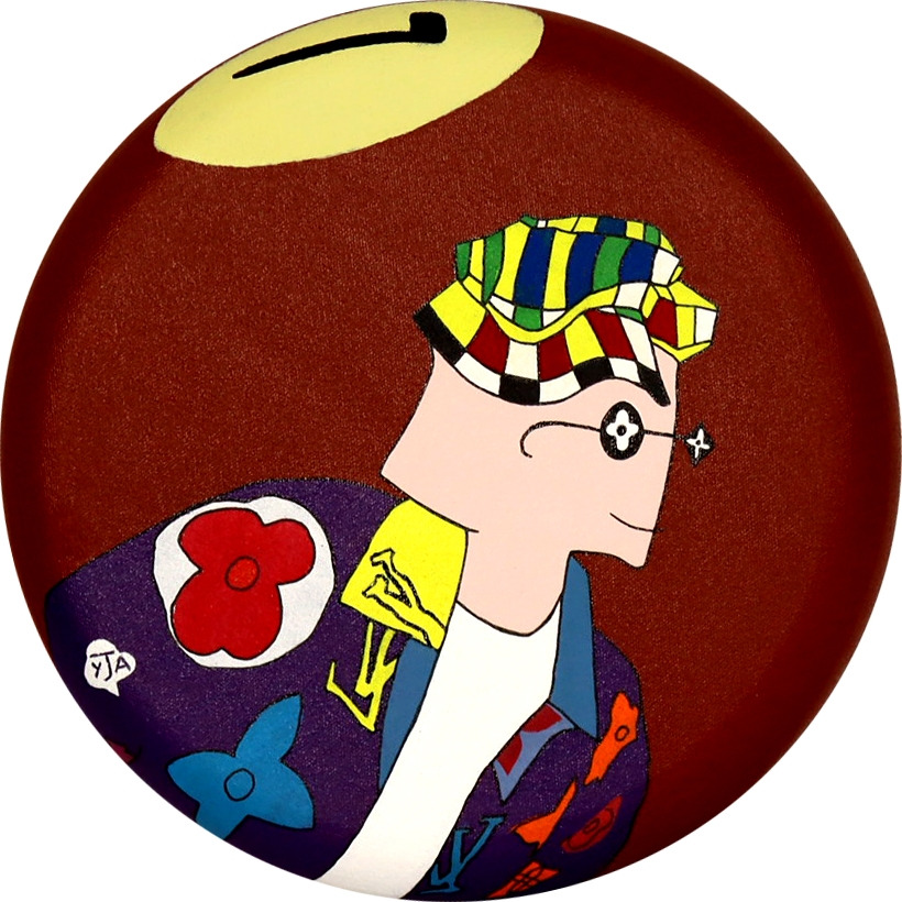 billiard 럭키세븐 _직경 30cm_ Acrylic & Ink on Canvas _ 2024.jpg