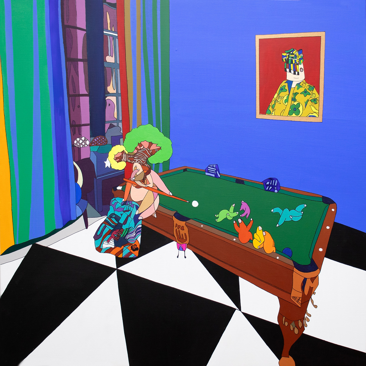 내 심장이 손톱만큼 자랐다 (with AI) 14 _ 91X91cm _ Acrylic and ink on canvas _ 2024.jpg