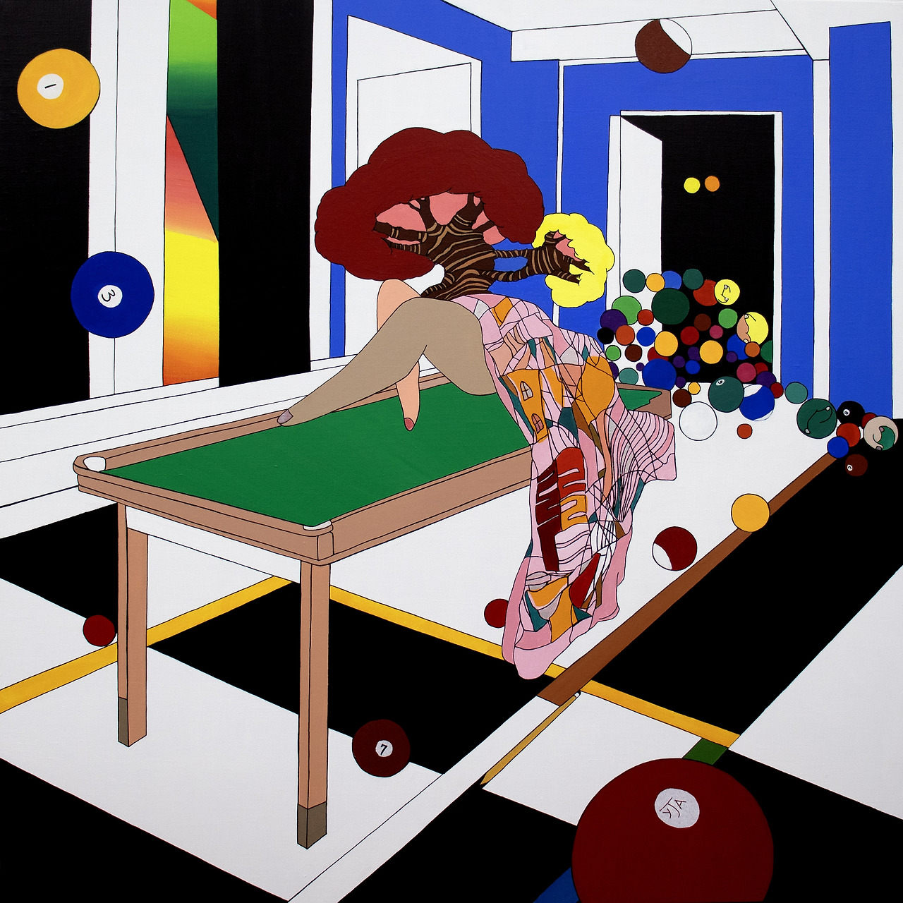 내 심장이 손톱만큼 자랐다 (with AI) 24 _ 91X91cm _ Acrylic and ink on canvas _ 2024 복사.jpg