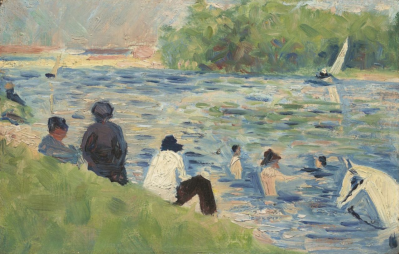 조르주 쇠라, Bathers (Study for Bathers at Asnieres ).jpg