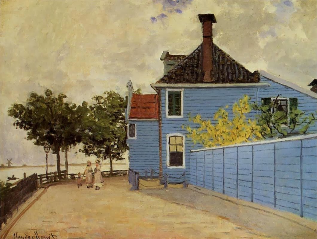 클로드 모네, The blue house in Zaandam.jpg