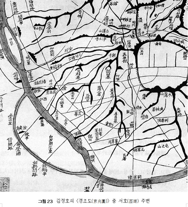 양화진 김정호의 경조도(京兆圖) 중 서호(西湖) 주변.jpg
