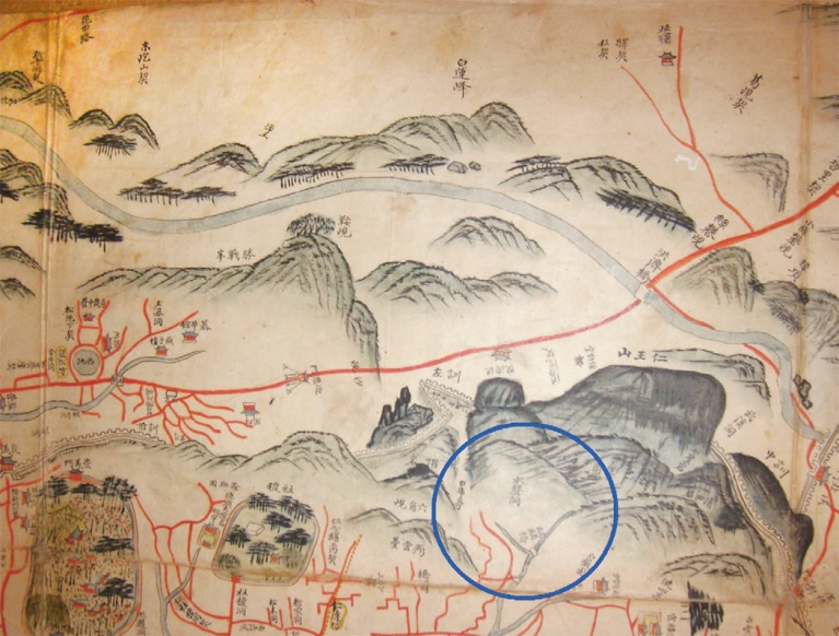 수성동 한양도성도에 표기된 수성동과 기린교. 삼성리움미술관.jpg