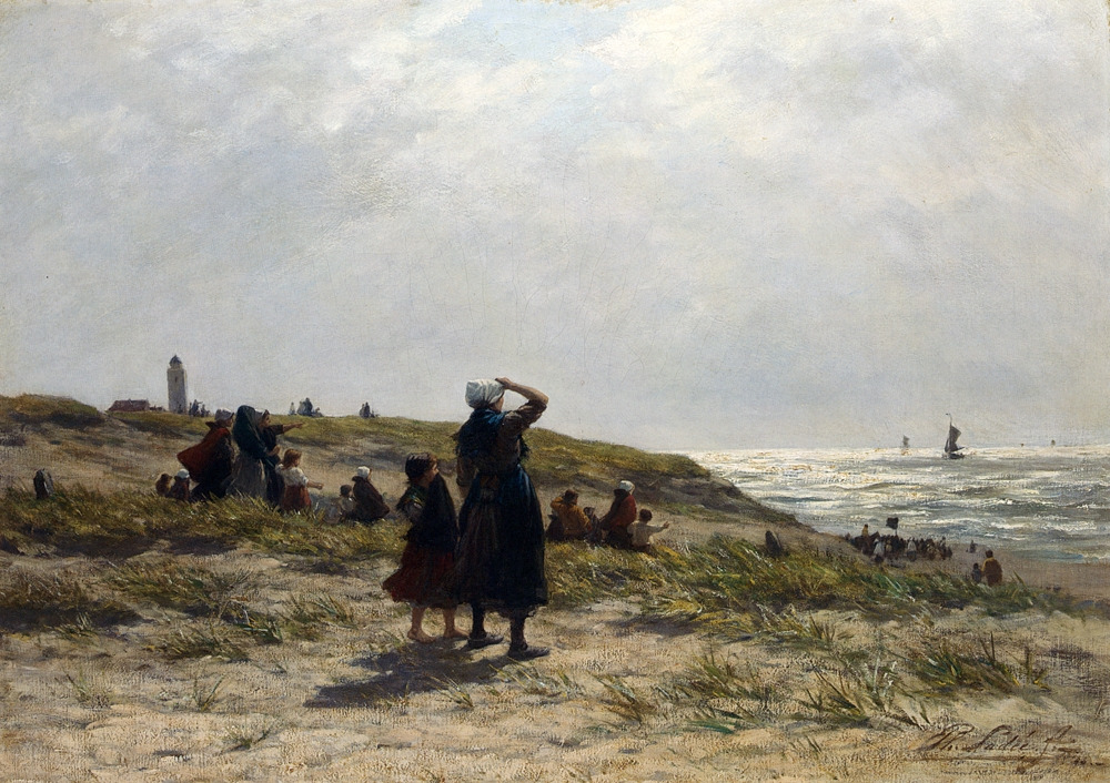 Philippe Lodowyck Jacob Sadee (1837-1904), The Return Of The Fishing Fleet, Katwijk.jpg