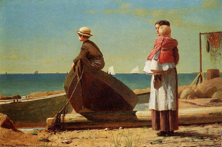 Winslow Homer (1836-1910), Dad's Coming!, Watercolor on paper 1873.jpg
