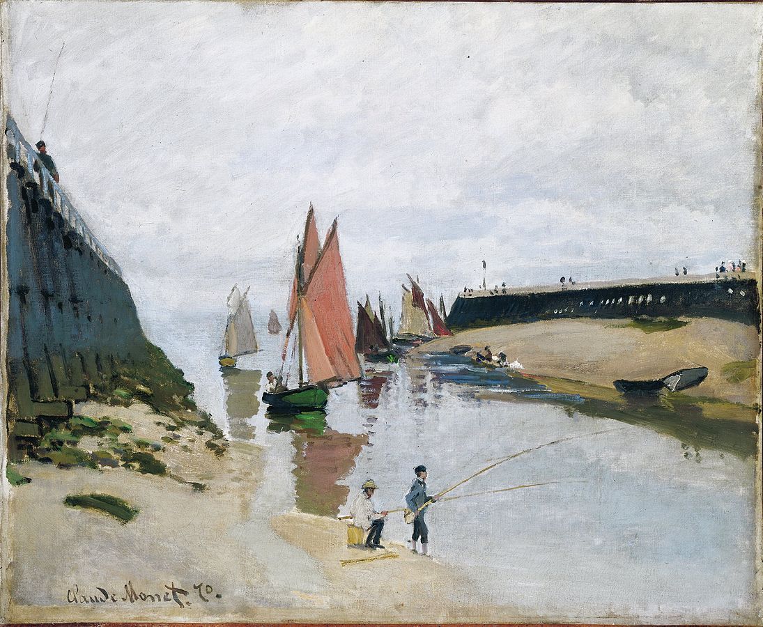 클로드 모네, Breakwater at Trouville, Low Tide.jpg