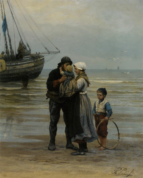 Philippe Lodowyck Jacob Sadee (1837-1904), The Farewell, Oil On Canvas, 70 x 56.3 cm.jpg
