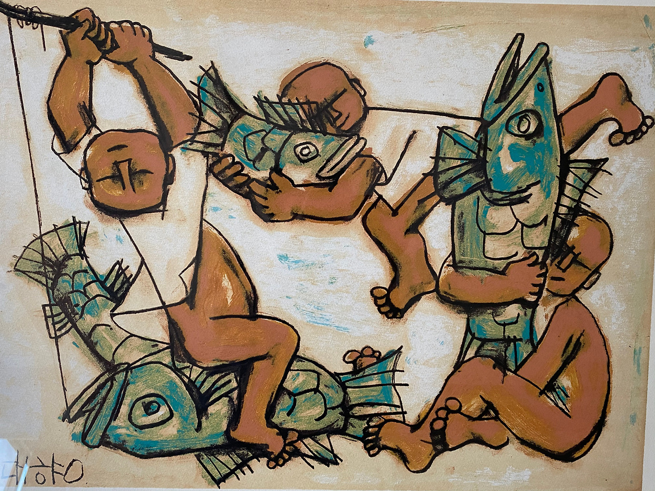 이중섭, 물고기와 아이들.jpg