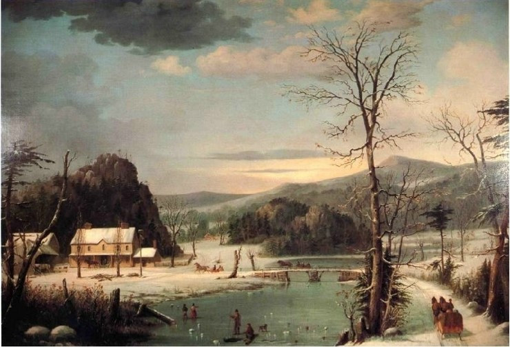 더리 (George Henry Durrie)作, 크리스마스 파티(1852).jpg