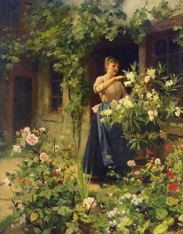 Gardening, Oil on canvas, Private collection.jpg