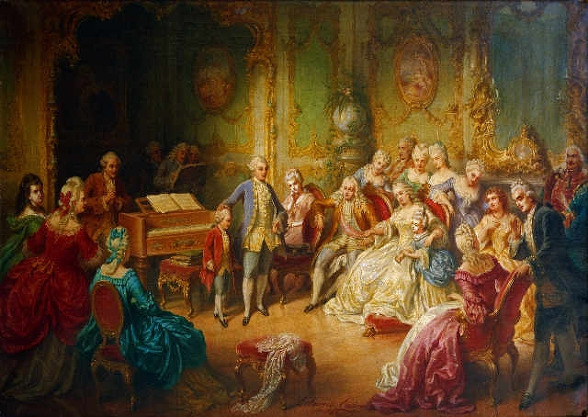 마리아 테레지아에게 인사하는 모차르트.jpg