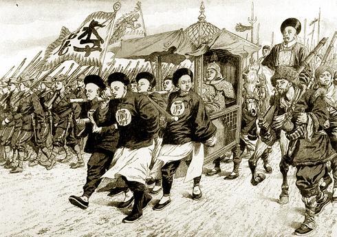 19세기말 프랑스 신문에 묘사된 청나라 군대의 모습, 조선일보 DB.jpg