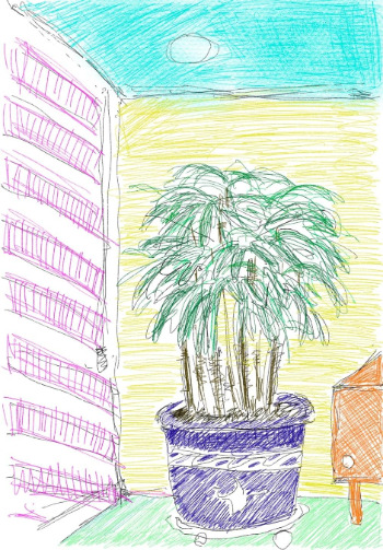 학이 그려진 화분.jpg